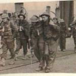 Returning troops from Dunkirk. Fred departed from Boulogne harbour on the last ship out.