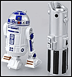 R2-D2 and a lightsabre