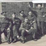 In his second global conflict: Joseph Kidd, standing far right, seen here at Middlesbrough Drill Hall in 1939