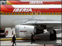 Aeroporto de Barajas, na Espanha.