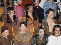 Aaron with the Norwich Theatre Royal cast of Peter Pan in 1995