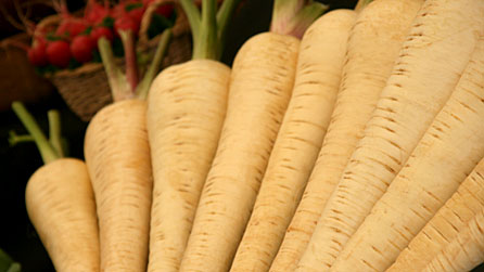 A rack of gold medal-winning parsnips