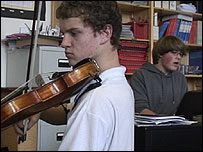 Ed and Jonathan in rehearsal