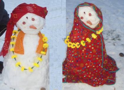 Mr & Mrs Snowman
