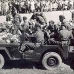 This is the victory parade in Norway with the airborne reconnaissance core ,(from Newark in Nottinghamshire) .
