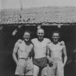 “Fred Kateley (centre) had better legs than Betty Grable”. Fred and John Darlington Bruce on the ‘razzle’ together was a frightening sight!