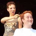 Francesca Martinez (with audience volunteer)