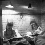 My sister and me in the Air Raid shelter