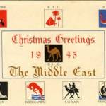 Christmas Greetings from the Middle East. A card received Christmas 1945.