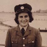 Peggy in WAAF uniform at Morecombe July 1942